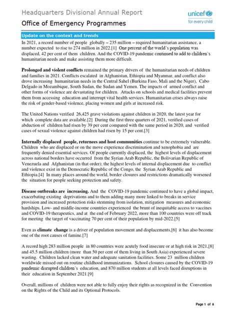unicef administrative costs|Headquarters Divisional Annual Report Division of Financial and Admini.